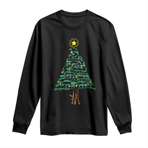 Christmas Gun Long Sleeve Shirt Xmas Tree 2nd Amendment Star TS11 Black Print Your Wear