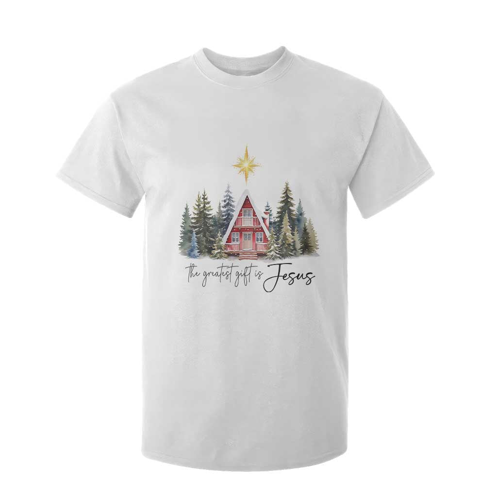 Christian Christmas T Shirt For Kid The Greatest Gift Is Jesus Star Of Bethlehem TS11 White Print Your Wear