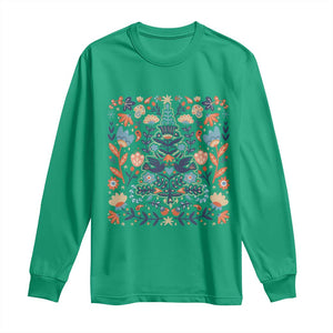 Norwegian Christmas Scandinavian Yule Xmas Tree Folk Art Winter Solstice Long Sleeve Shirt TS11 Irish Green Print Your Wear