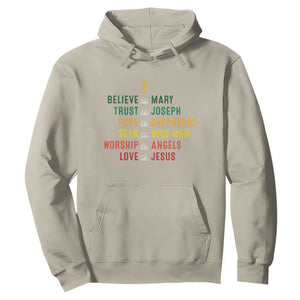 Christian Faith Hoodie Believe Like Mary Trust Like Joseph Hope Like Shepherds TS11 Sand Print Your Wear