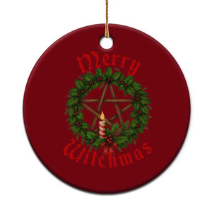 Nordic Christmas Ceramic Ornament Merry Witchmas Pagan Yule Xmas Wreath TS11 1pc Red Print Your Wear