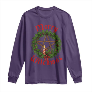 Nordic Christmas Long Sleeve Shirt Merry Witchmas Pagan Yule Xmas Wreath TS11 Purple Print Your Wear