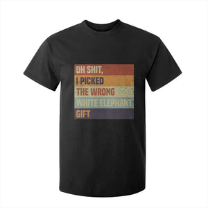 Oh Shit I Picked The Wrong White Elephant Gift T Shirt For Kid Funny Christmas Gift Exchange Game TS11 Black Print Your Wear