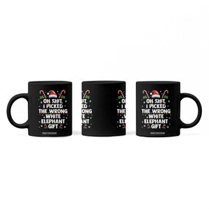 Funny Oh Shit I Picked The Wrong White Elephant Gift Coffee Mug Christmas Gift Exchange Santa Hat TS11 Print Your Wear