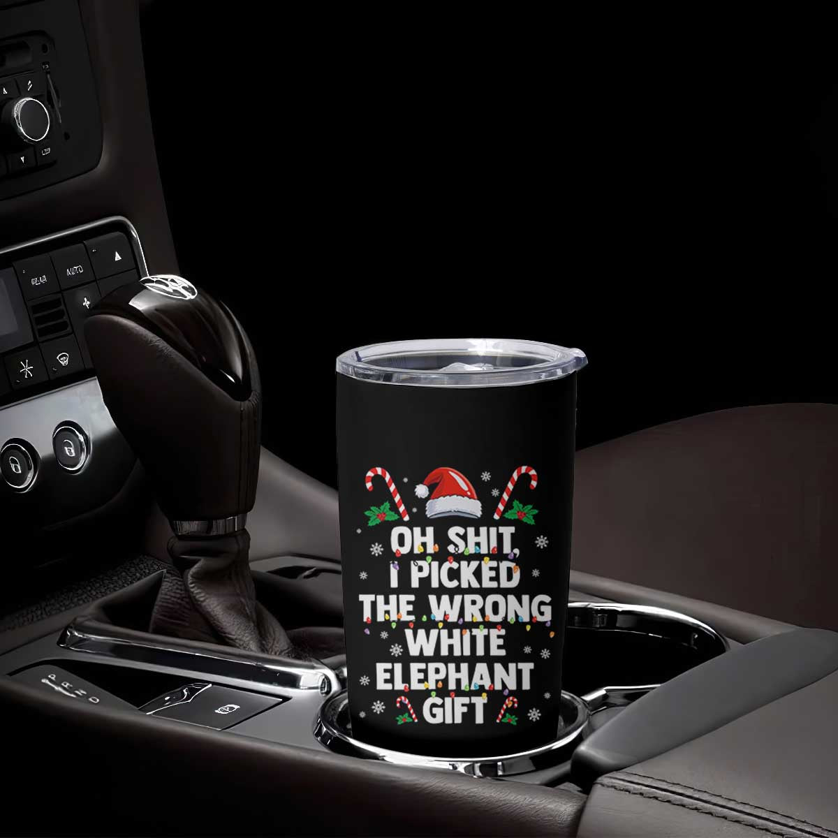 Funny Oh Shit I Picked The Wrong White Elephant Gift Tumbler Cup Christmas Gift Exchange Santa Hat TS11 Print Your Wear