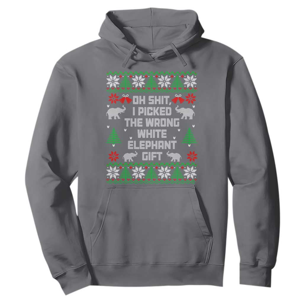 Funny Oh Shit I Picked The Wrong White Elephant Gift Hoodie Christmas Gift Exchange TS11 Charcoal Print Your Wear