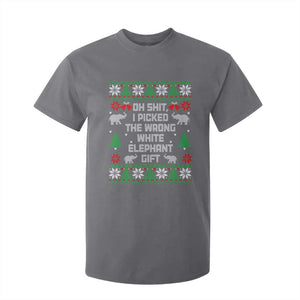 Funny Oh Shit I Picked The Wrong White Elephant Gift T Shirt For Kid Christmas Gift Exchange TS11 Charcoal Print Your Wear