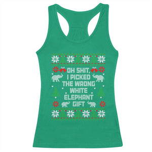 Funny Oh Shit I Picked The Wrong White Elephant Gift Racerback Tank Top Christmas Gift Exchange TS11 Irish Green Print Your Wear