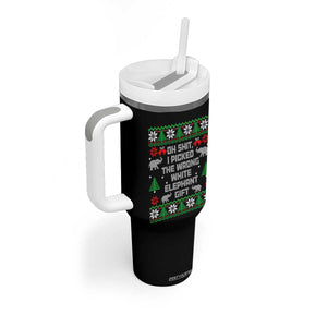 Funny Oh Shit I Picked The Wrong White Elephant Gift Tumbler With Handle Christmas Gift Exchange TS11 Print Your Wear