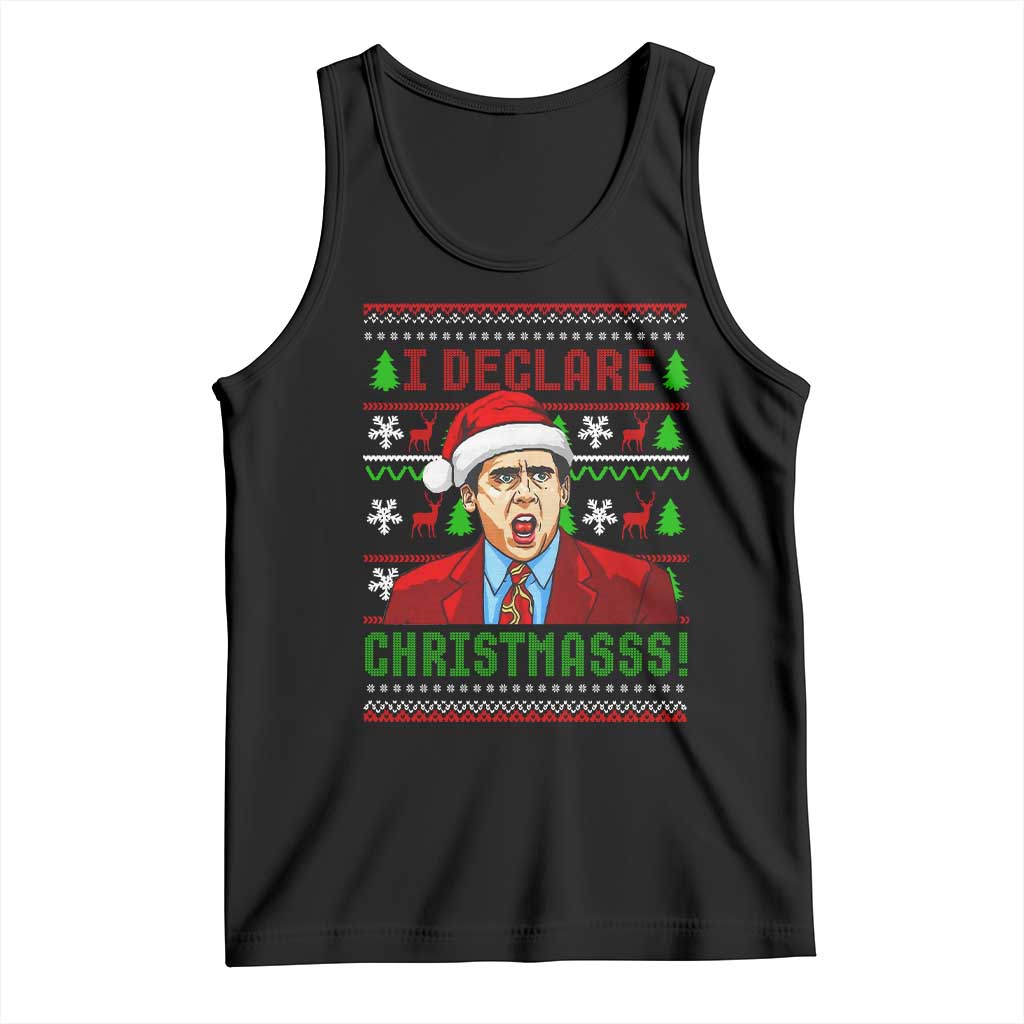 Funny I Declare Christmas Tank Top Funny Christmas Office Holiday Meme TS11 Black Print Your Wear