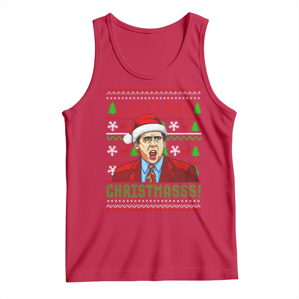 Funny I Declare Christmas Tank Top Funny Christmas Office Holiday Meme TS11 Red Print Your Wear