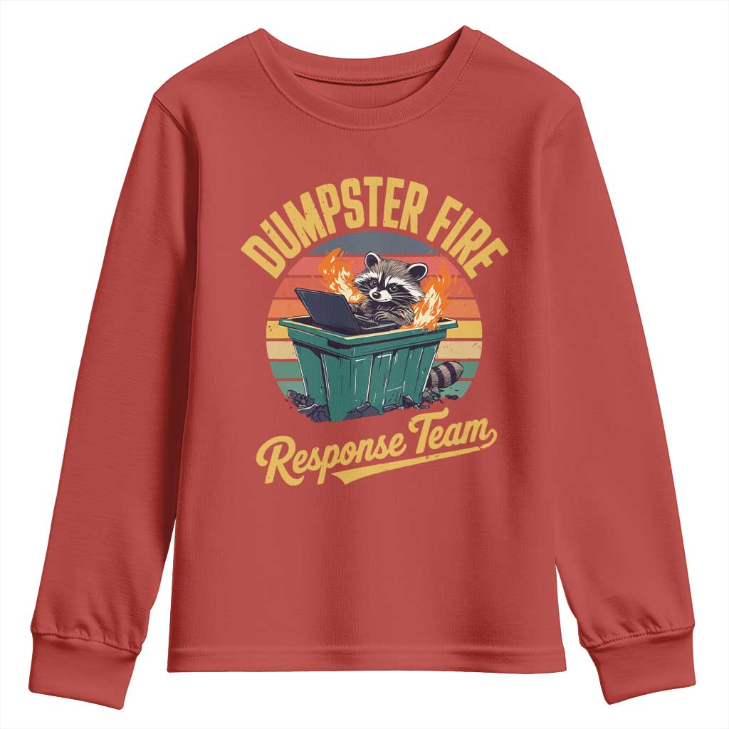 Funny Dumpster Fire Response Team Youth Sweatshirt Work Humor TS11 Red Print Your Wear