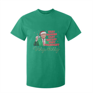 Funny Christmas Santa Trump T Shirt For Kid Very Demure Very Cutesy Very President Very Merry TS11 Irish Green Print Your Wear