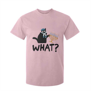 Funny What Hanukkah Black Cat T Shirt For Kid TS11 Light Pink Print Your Wear