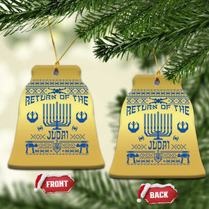 Hanukkah Holiday Christmas Ornament Return Of The Judai Chanukah Jewish Festival TS11 Bell Flake Gold Print Your Wear