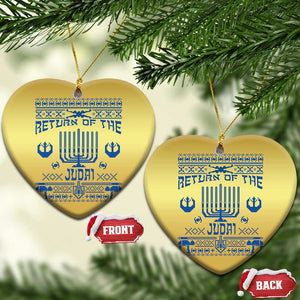 Hanukkah Holiday Christmas Ornament Return Of The Judai Chanukah Jewish Festival TS11 Heart Gold Print Your Wear