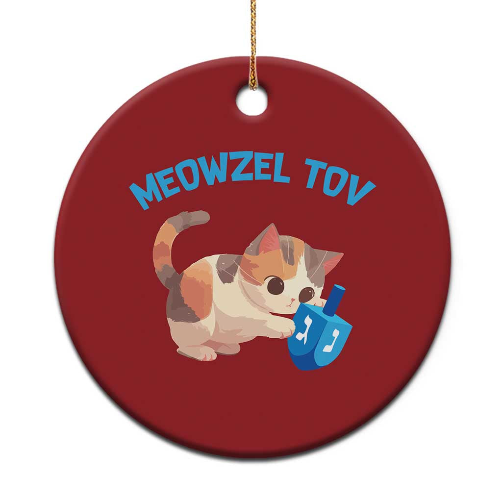 Funny Hanukkah Cats Christmas Ornament Meowzel Tov Dreidels Chanukah Jewish Festival TS11 Print Your Wear