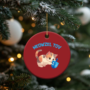 Funny Hanukkah Cats Christmas Ornament Meowzel Tov Dreidels Chanukah Jewish Festival TS11 Print Your Wear