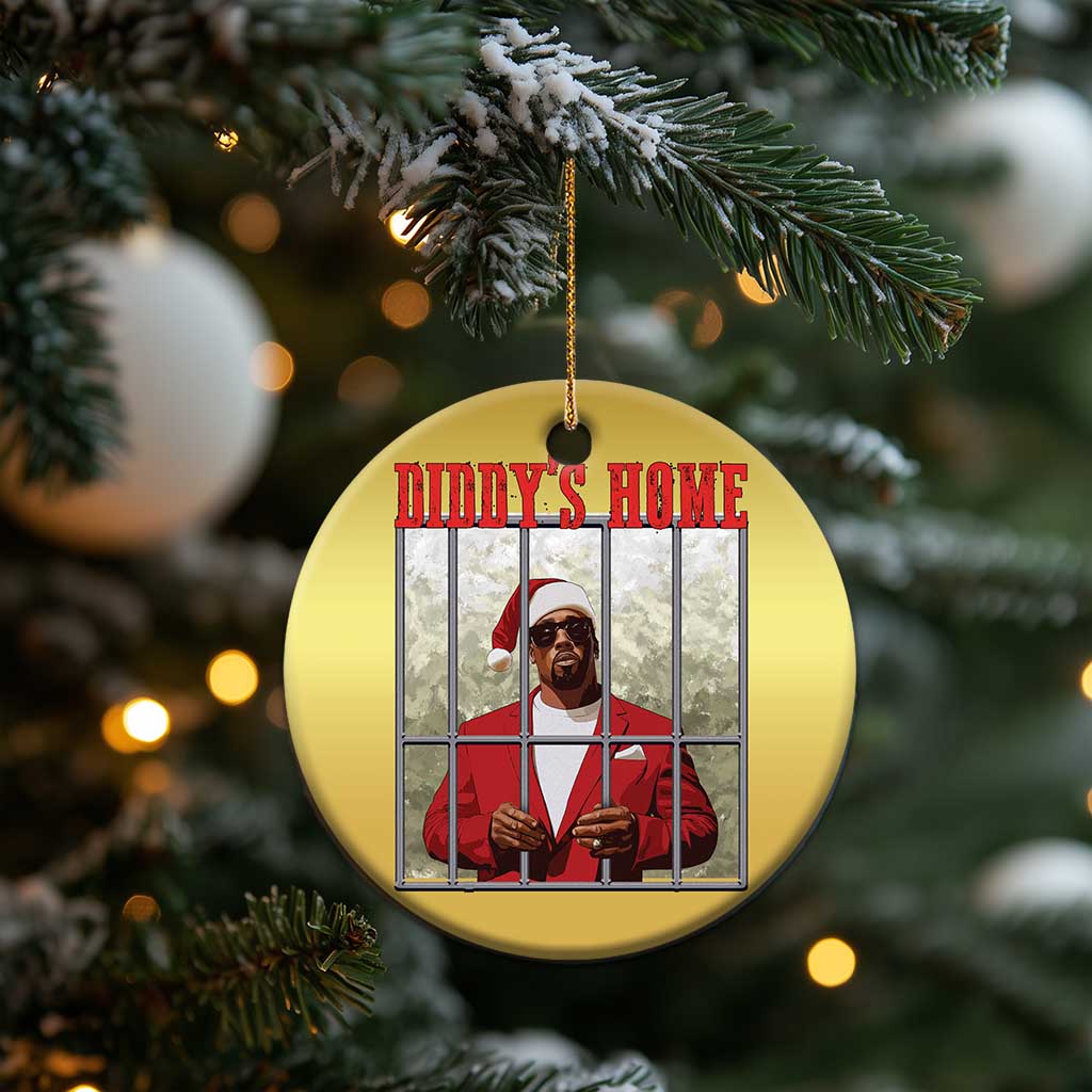 Funny Dirty Xmas Santa Diddy's Home Christmas Ornament TS11 Print Your Wear