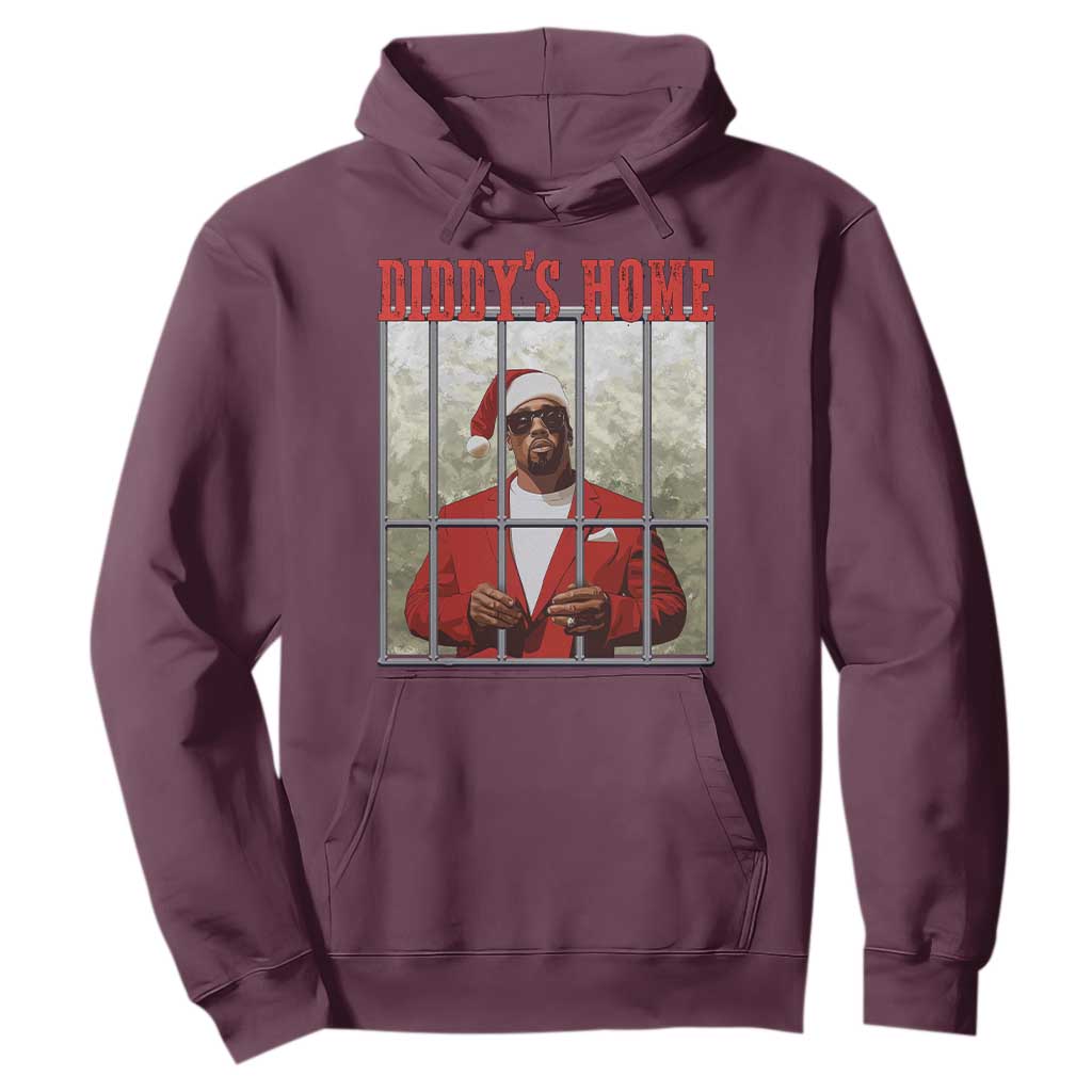 Funny Dirty Christmas Santa Diddy's Home Hoodie TS11 Maroon Print Your Wear