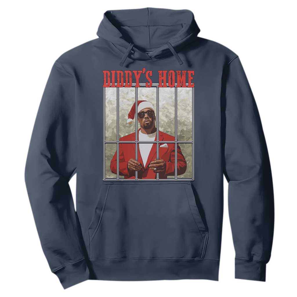 Funny Dirty Christmas Santa Diddy's Home Hoodie TS11 Navy Print Your Wear