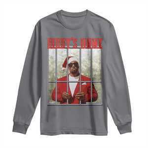 Funny Dirty Christmas Santa Diddy's Home Long Sleeve Shirt TS11 Charcoal Print Your Wear