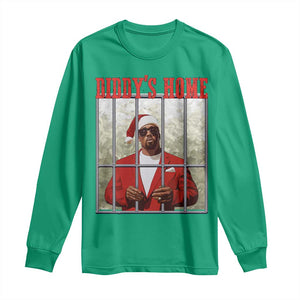 Funny Dirty Christmas Santa Diddy's Home Long Sleeve Shirt TS11 Irish Green Print Your Wear