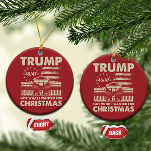 Funny Trump Xmas Christmas Ornament Got What I Wanted For Xmas White House TS11 Circle Red Print Your Wear