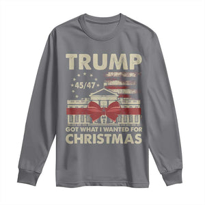 Funny Trump Christmas Long Sleeve Shirt Got What I Wanted For Xmas White House TS11 Charcoal Print Your Wear