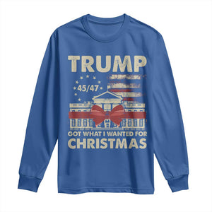 Funny Trump Christmas Long Sleeve Shirt Got What I Wanted For Xmas White House TS11 Royal Blue Print Your Wear