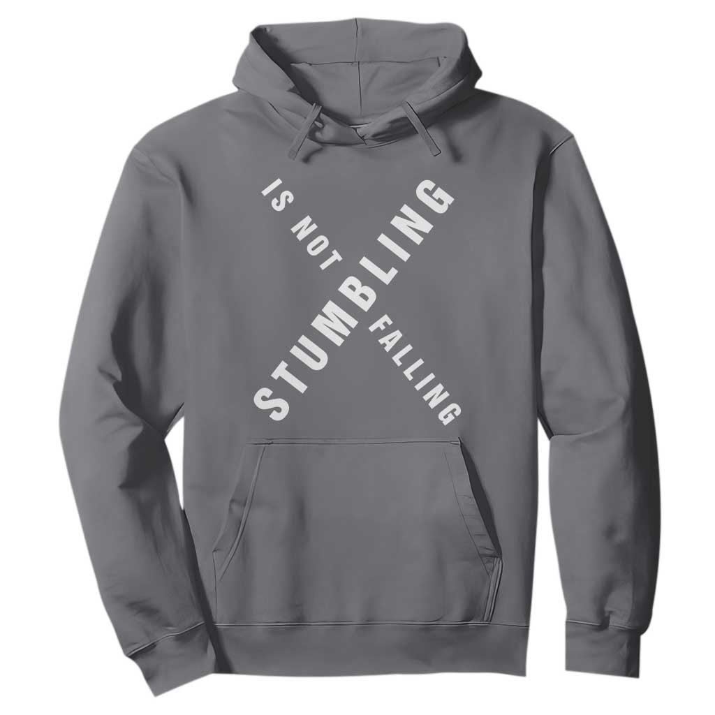 Malcolm X Stumbling Is Not Falling Hoodie Black History Month TS11 Charcoal Print Your Wear