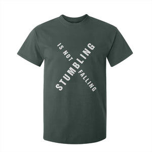 Malcolm X Stumbling Is Not Falling T Shirt For Kid Black History Month TS11 Dark Forest Green Print Your Wear