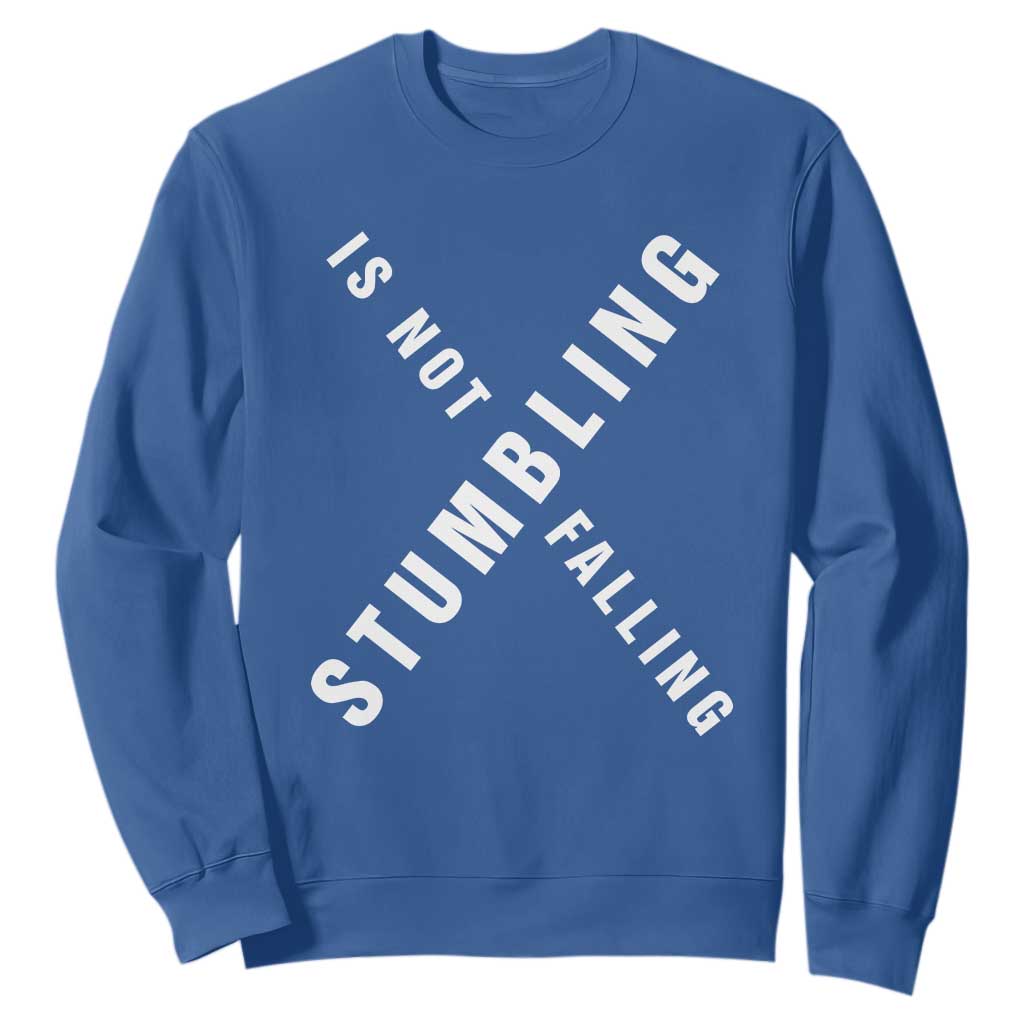 Malcolm X Stumbling Is Not Falling Sweatshirt Black History Month TS11 Royal Blue Print Your Wear