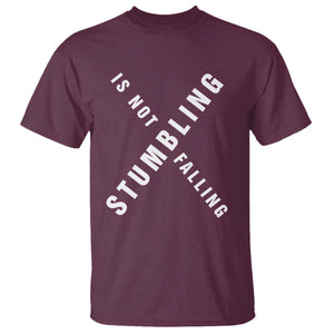 Malcolm X Stumbling Is Not Falling T Shirt Black History Month TS11 Maroon Print Your Wear