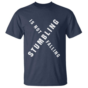 Malcolm X Stumbling Is Not Falling T Shirt Black History Month TS11 Navy Print Your Wear