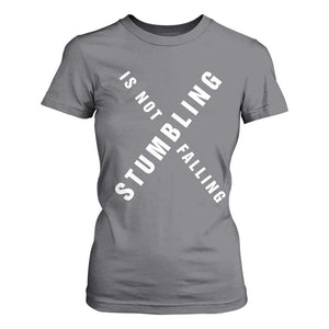 Malcolm X Stumbling Is Not Falling T Shirt For Women Black History Month TS11 Charcoal Print Your Wear