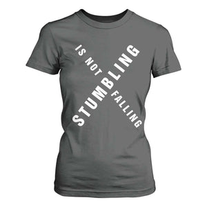 Malcolm X Stumbling Is Not Falling T Shirt For Women Black History Month TS11 Dark Heather Print Your Wear