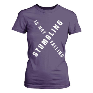 Malcolm X Stumbling Is Not Falling T Shirt For Women Black History Month TS11 Purple Print Your Wear