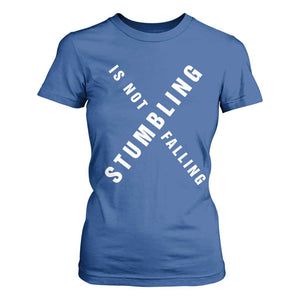 Malcolm X Stumbling Is Not Falling T Shirt For Women Black History Month TS11 Royal Blue Print Your Wear