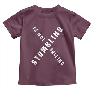 Malcolm X Stumbling Is Not Falling Toddler T Shirt Black History Month TS11 Maroon Print Your Wear