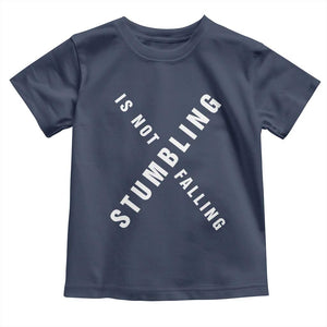 Malcolm X Stumbling Is Not Falling Toddler T Shirt Black History Month TS11 Navy Print Your Wear