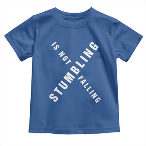 Malcolm X Stumbling Is Not Falling Toddler T Shirt Black History Month TS11 Royal Blue Print Your Wear