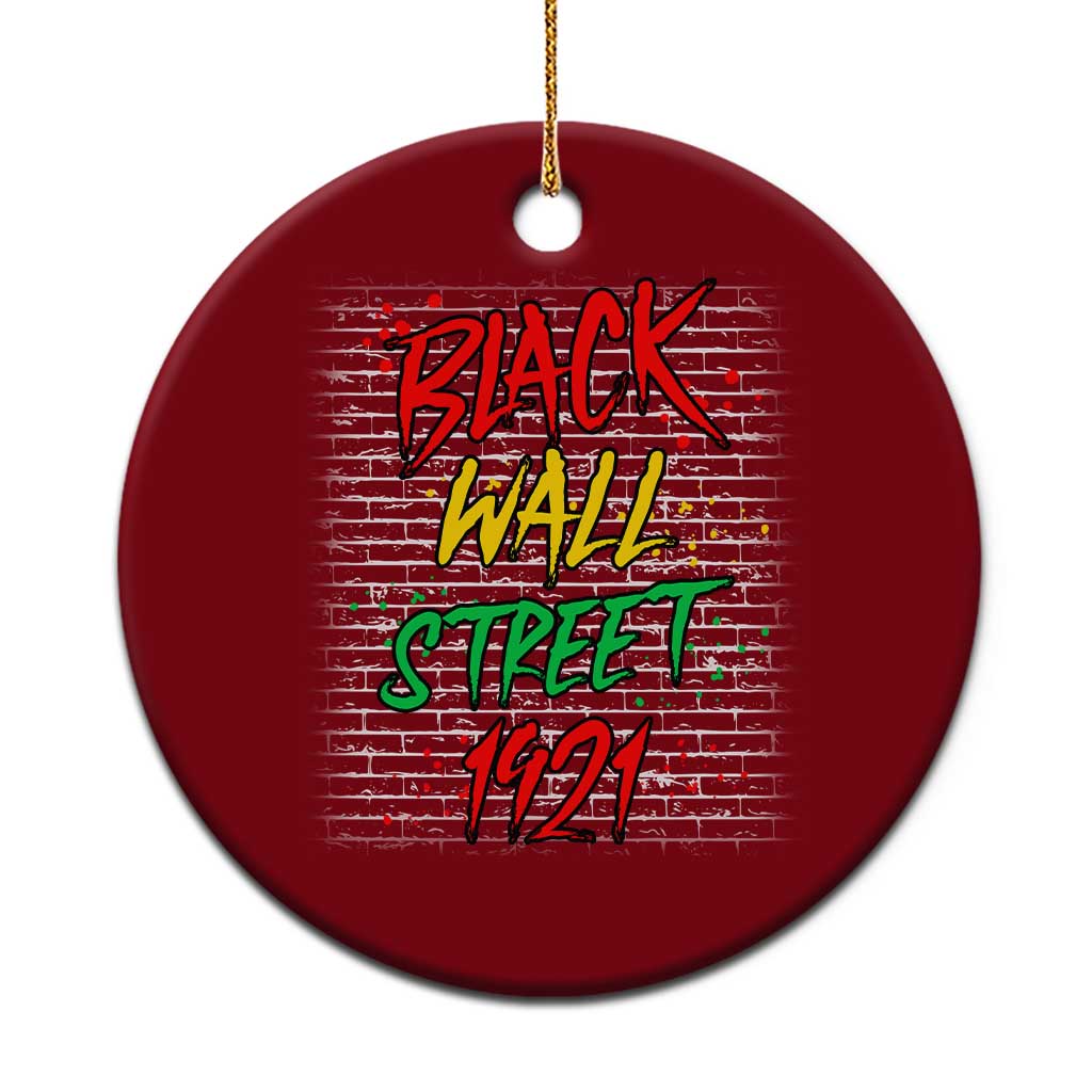 Black Wall Street 1921 Ceramic Ornament Tulsa Oklahoma Black History Month TS11 1pc Red Print Your Wear
