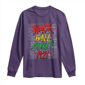 Black Wall Street 1921 Long Sleeve Shirt Tulsa Oklahoma Black History Month TS11 Purple Print Your Wear