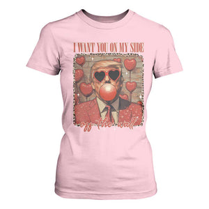 Funny Trump Valentine's Day T Shirt For Women I Want You On My Side Of The Wall TS11 Light Pink Print Your Wear