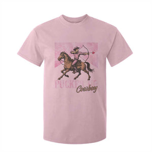 Funny Valentine's Day Western Cowboy T Shirt For Kid Pucker Up Cowboy Cupid TS11 Light Pink Print Your Wear