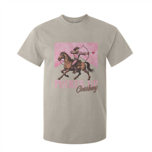 Funny Valentine's Day Western Cowboy T Shirt For Kid Pucker Up Cowboy Cupid TS11 Sand Print Your Wear