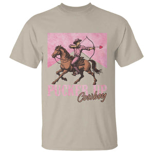 Funny Valentine's Day Western Cowboy T Shirt Pucker Up Cowboy Cupid TS11 Sand Print Your Wear