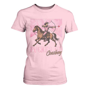 Funny Valentine's Day Western Cowboy T Shirt For Women Pucker Up Cowboy Cupid TS11 Light Pink Print Your Wear