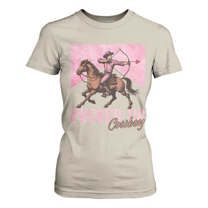 Funny Valentine's Day Western Cowboy T Shirt For Women Pucker Up Cowboy Cupid TS11 Sand Print Your Wear